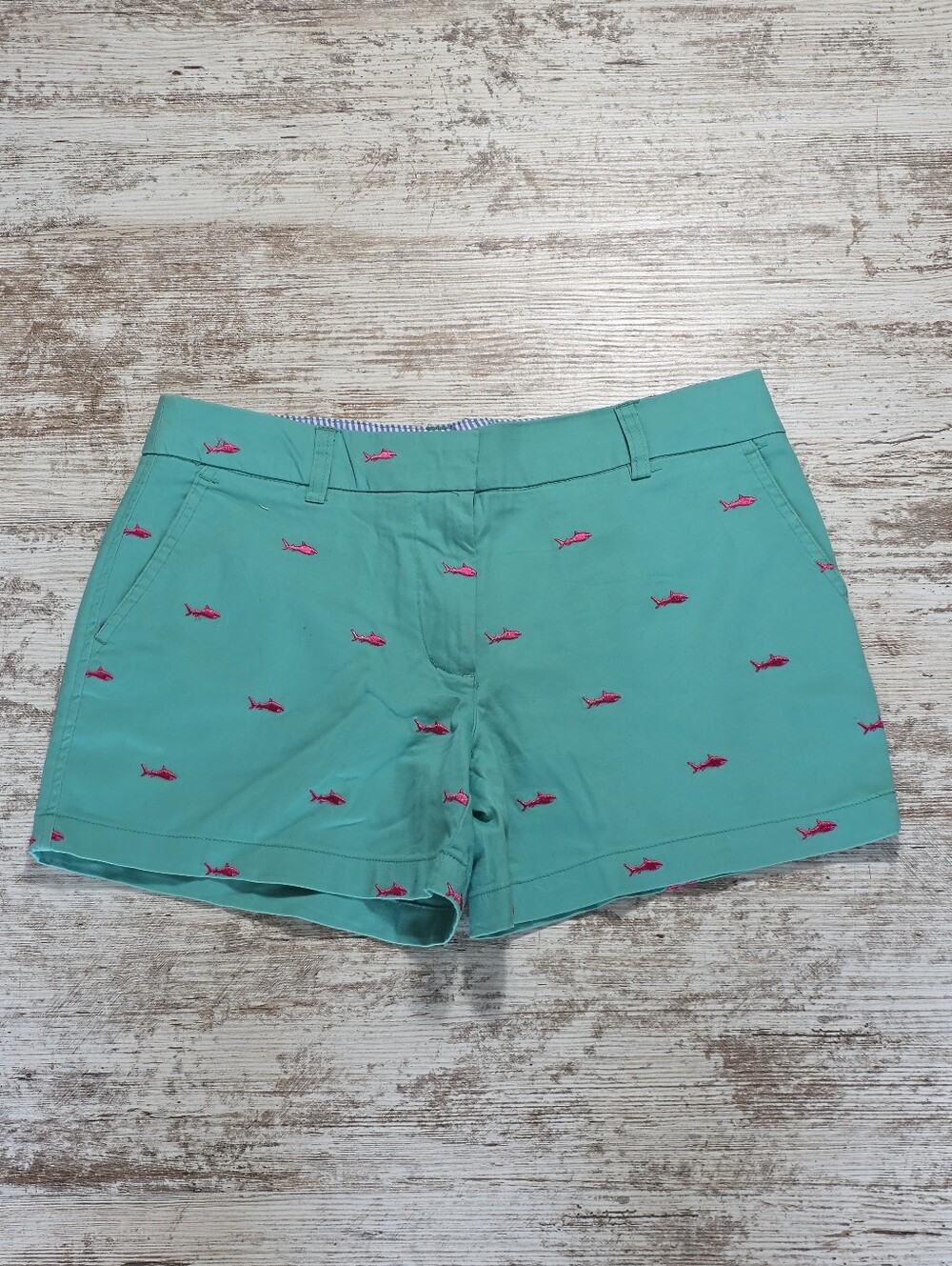 British Khaki Shorts Size 4 Sharks